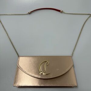 Christian Louboutin Loubi54 Crossbody Bag Light Pink Gold